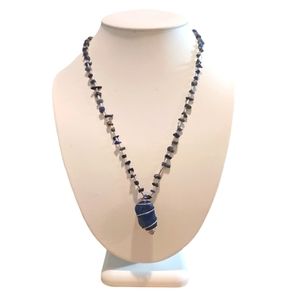 Rare Vintage Handmade Lapis Lazuli Necklace.